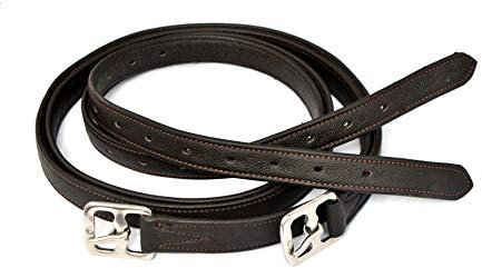 Equipride Kalb-Leder Steigbügel Nicht dehnbar alle Größe schwarz & Braun Leder, braun, 142,24 cm