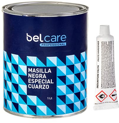 BELCARE - Mastic pour collage de surfaces Silestone, spécial pour aggloméré à quartz, réparation, couleur noire, 1 l