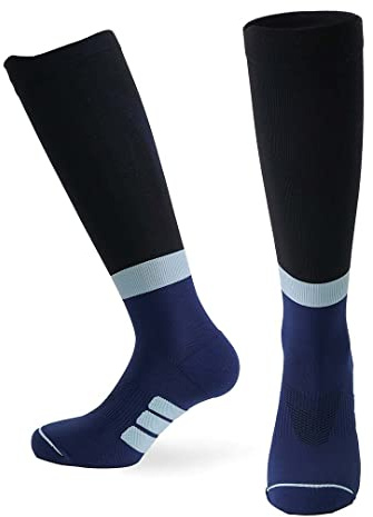 Calze a compressione di alta qualità per uomini e donne – Design premium sostenibile con compressione graduata per sport, corsa, ciclismo, sci, escursionismo, Prodotte nell'UE.