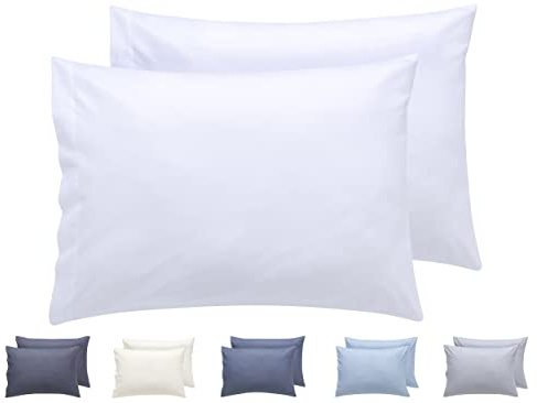 Todocama – Juego de 2 Fundas de Almohada, Microfibra Extra Suave, hipoalergénicas. Juego de 2-50x70 cm Blanco