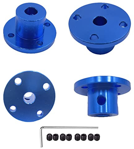 4 Stück 6 mm Aluminiumlegierung starre Flanschkupplung Motor Führungswelle Kupplung für DIY Motor Stecker