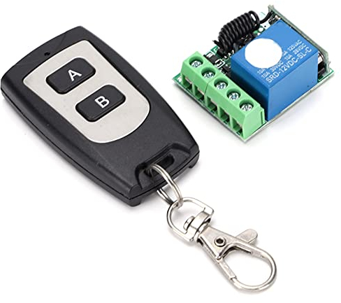 Sxhlseller Garagentor-Fernbedienung, 433 MHz 12 V Drahtloser -Schlüsselanhänger-Steuerschalter, Einkanal-Sender-Empfänger, Lernender Klon-Controller