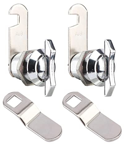 Tongdejing Lot de 2 compartiments pour camping-car, serrure à pouce, serrure à came étagée, armoire sans clé, boîte aux lettres, fermeture de tiroir, camping-car, véhicules (taille : L)