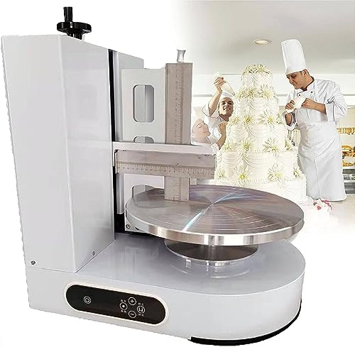 RayGenius Machine Automatique à éTaler Et à Enrober La CrèMe pour GâTeaux Machine à éTaler Et à Lisser La CrèMe pour GâTeaux Et Pains,White