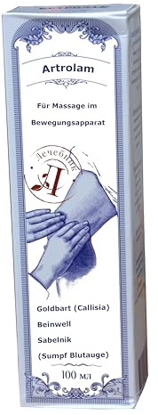 Artrolam - Unguento massaggiante, 100 ml, con callisia (Goldbart), palude (sabelnik), consolida maggiore, olio di eucalipto, sistema muscolo-scheletrico, schiena, gambe, spalle, decongestionanti