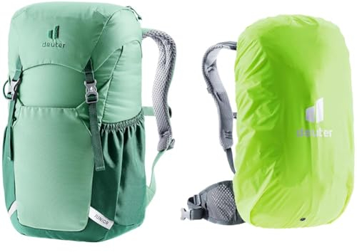 deuter Junior Kinderrucksack (18 L) & Raincover Mini Regenhülle (12-22 L)