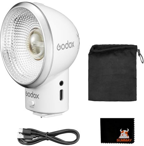 Godox LUX ELF - Flash retro para cámara digital Canon, Sony, Leica, Fuji, Panasonic, universal, cámara digital, flash portátil