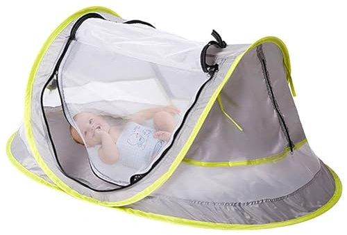 Tente de Plage pour bébé, Tente Pop-up de Plage pour bébé, Tente Pare-Soleil pour bébé, Tente pour bébé avec moustiquaire, parasol de Plage pour bébé, A, 108 x 51 x 65 cm