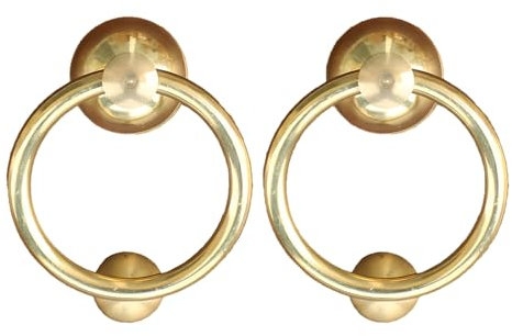 Türklopfer in Antik-Gold, flexibel und langlebig, dekorativer Türklopfer (2 Stück, 8 cm)