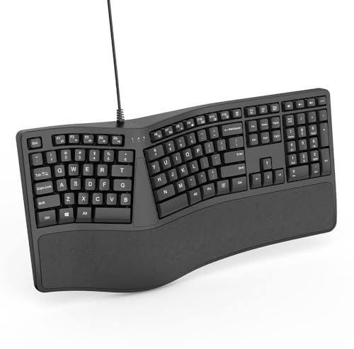 Ergonomiskt tangentbord med vadderat handledsstöd USB trådbundet tangentbord laptop kontor tangentbord Microsoft ergonomiskt tangentbord