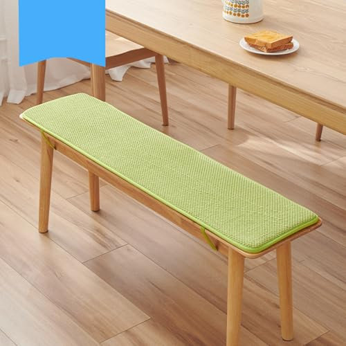 Cuscino per panca da giardino a 3 posti, cuscino spesso imbottito in schiuma, per patio, sala da pranzo, antiscivolo, per dondolo o dondolo verde frutta, 30 x 200 cm