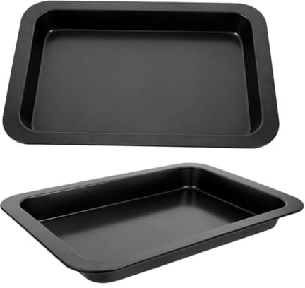 Cabilock 2piezas Molde Para Bizcochos De Horno Bandeja Acero Al Fácil De Limpiar Para Pasteles y Tostadas