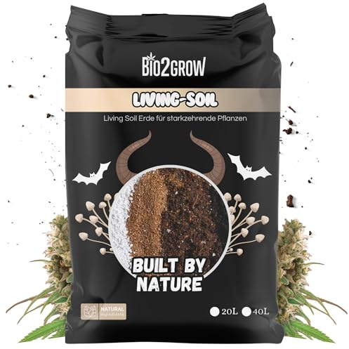 Bio2Grow Living Soil 40 Liter - Handgemachte lebende Erde Indoor & Outdoor Blumenerde für Pflanzen Leichte Mischung Gemüse Anbau