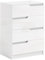 HOMCOM Commode d'appoint avec 4 tiroirs, Commode à tiroirs pour Salon, Chambre à Coucher, Blanc Brillant 60 x 40 x 85cm