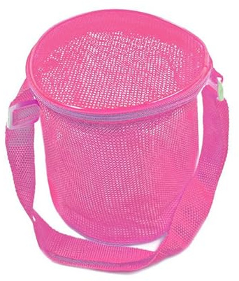 Qsvbeeqj NET Bolsa de playa para una correa ajustable cremallera para niños para conchas de arena juguetes bolsa de almacenamiento para la actividad de playa juguetes de playa transporte