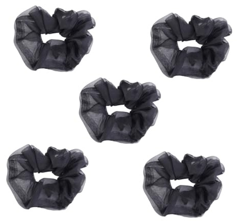 iplusmile 5piezas Banda Cabello De Hilo Color Negra Gomitas Pelo Para Verano Lazos Sencillos Para Mujer Gomas De Pelo Prácticas