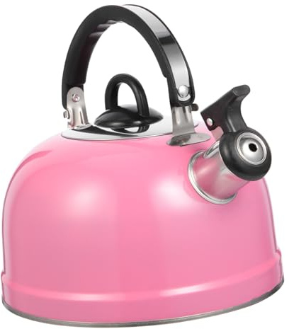 TOYZFRIENDY Tetera Sonora Esférica De Acero Inoxidable 2 Litros Con Mango Aislado Apta Para Cocina De Gas y Vitrocerámica Hervidor De Agua Doméstico Con Aviso De Silbido