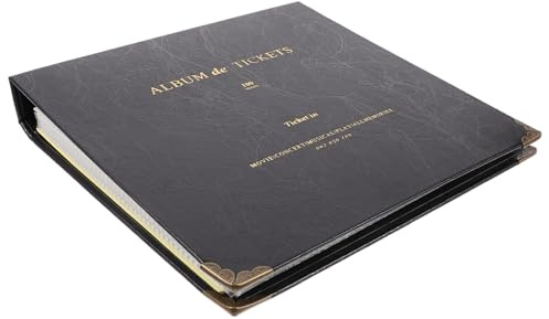 TEHAUX Libro de Colección de Billetes y Entradas Álbum Transparente Hojas para Guardar Boletos Fotos Recibos Tarjetas Organizador Multifunción para Coleccionistas