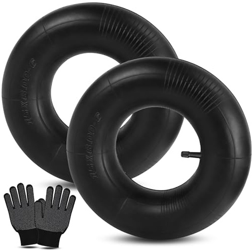 15x6.00-6 Chambre à air, 2x Pneu Brouette Tubes Intérieurs de Remplacement avec valve droite TR-13 pour tondeuses à gazon, tracteurs agricoles, quads, brouettes, karts, voiturettes de golf
