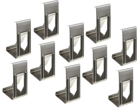 ELAYARD 50 Pezzi Clip per Cornice Fotografica a Molla in Ferro Argento Ganci per Cornici Facili da Installare Resistenti e Riutilizzabili per Esposizione Foto e Supporto Tela