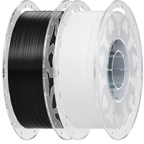 Creality CR-PLA 3D Printer Filament 1.75mm, Tangle-Free, Low Shrinkage & No Warping, High Toughness, Wide Compatibility for FDM Printers (Black White)