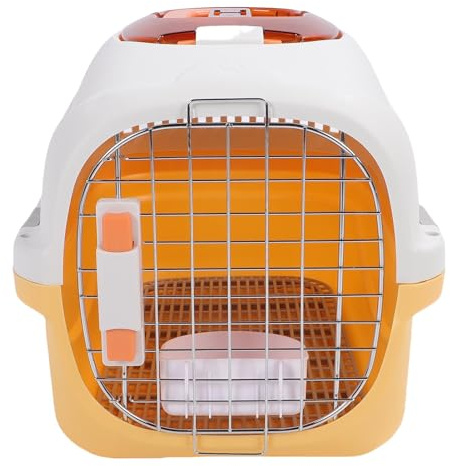aqxreight Kunststoff-Haustierhütte, Oberes Fenster, Abnehmbare Reise-Hundebox, Katzentransportbox mit Griff, Fluggesellschaftsfreundliches Reisen für Freunde aus Kunststoff, Hundehütte, Hundehütte,