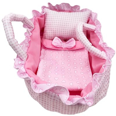Maouira 12-Zoll Puppenschlafkorb mit weichem Kissen und Decke für 30-cm Babypuppen für Rollenspiele, Rollenspiel Puppenzubehör