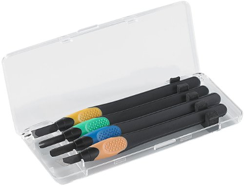 AGT Schnitzmesser: Holzschnitzwerkzeug, 4-teilig in robuster Dose (Schnitzwerkzeug, Stechbeitel, Werkzeugkoffer)