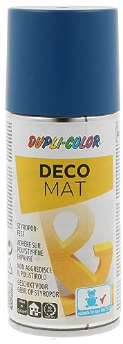 DUPLI-COLOR DECO MAT RAL 5010 enzianblau matt 150 ml, dekorativer Bastellack, schnelltrocknend, vielseitig einsetzbar, hohe Deckkraft, Styroporfest