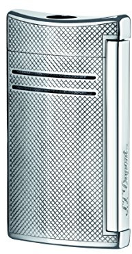 S.T. Dupont Maxijet Lighter Brushed Chrome P 65 x 37 x 14 mm Chrome Grid