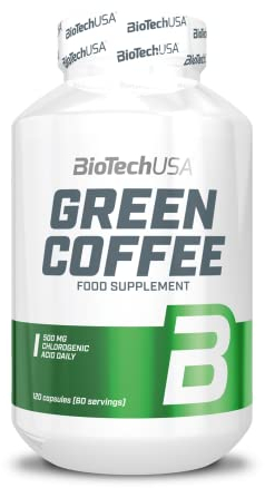BioTechUSA Green Coffee | mit grünem Kaffee-Extrakt und Chrom | Unterstützt normalen Stoffwechsel und Blutzuckerspiegel, 120 Kapseln