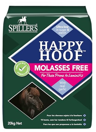 SPILLERS Happy Hoof Molasses Free Horse Feed 20kg - Healthy Hoof Chaff - Feed Suitable for all Horses and Ponies Prone to Laminitis - Horse Chaff Low in Starch and Sugar