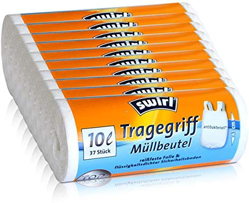 10x Swirl Tragegriff Müllbeutel 10L (37 stk/Rolle)