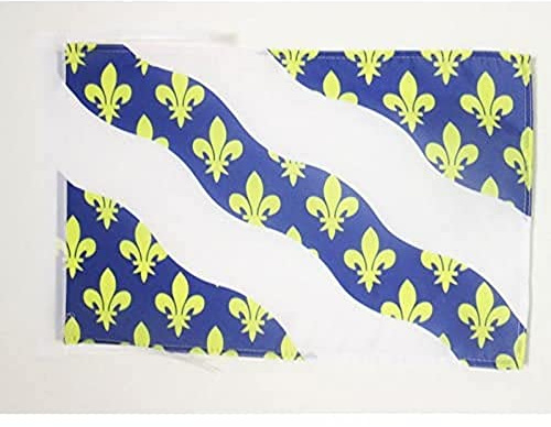 Drapeau Yvelines 45x30cm - PAVILLON département français - Île-de-France 30 x 45 cm haute qualité - AZ FLAG | Usage intérieur et extérieur Drapeau décoratif coutures doubles et bords renforcés