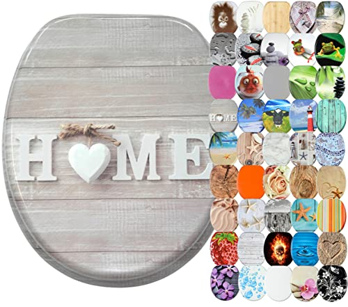 Sanilo WC Sitz ohne Absenkautomatik, viele schöne Toilettendeckel zur Auswahl, hochwertige und stabile Qualität aus Holz (Home)