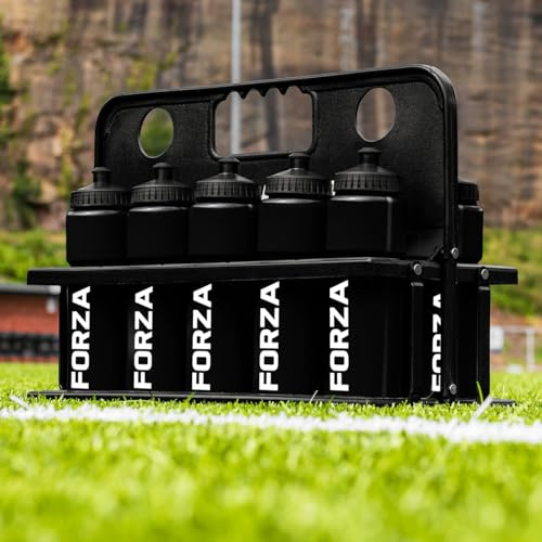 FORZA 10 Water Bottles & Carrier [750ml] - BPA Free Plastic - Variety Of Colours (Black)