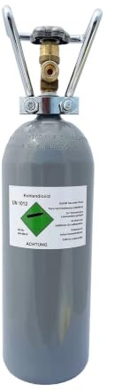 ich-zapfe.de CO2 Flasche 2kg für Zapfanlage und Aquarium - Aluminium Gasflasche, Lebensmittelecht, Mehrweg, Gefüllt, Ideal für Bierkühler, Aquarium CO2 Flasche