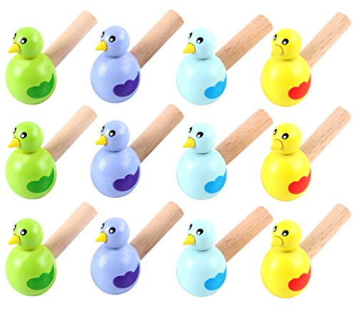 BESPORTBLE Holzpfeife Vogelpfeife Kinder - 15 Stücke Tierpfeife Mitbringsel Holz Vogelgezwitscher FüR Geburtstag Weihnachten Party Spielzeug (ZufäLlige Farbe)