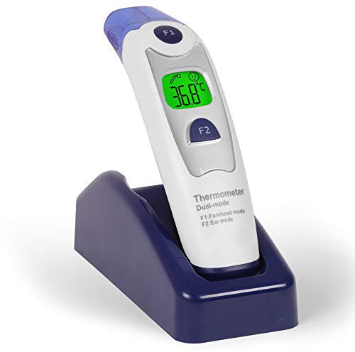Ear and Forehead Thermometer IRT1000, 2 in 1, Non-Contact Digital Infrared Medical Thermometer for Baby/Child/Adult, Memory Function, Easy Operation, Instant Accurate Results