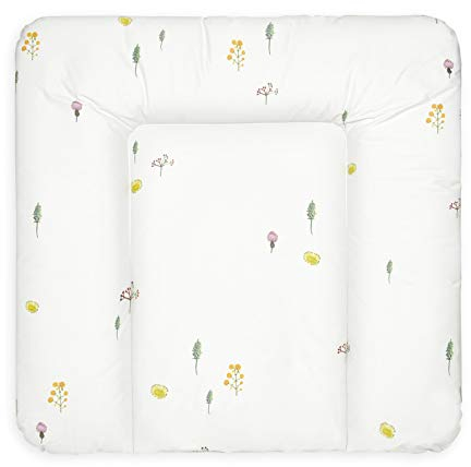 BONKY® Wickelauflage 75x72 cm - weiche Wickelunterlage - Baby Wickeltischauflage - Wasserdischt - Abwaschbar - Made in EU - 100% Oeko TEX - Wiese 2B
