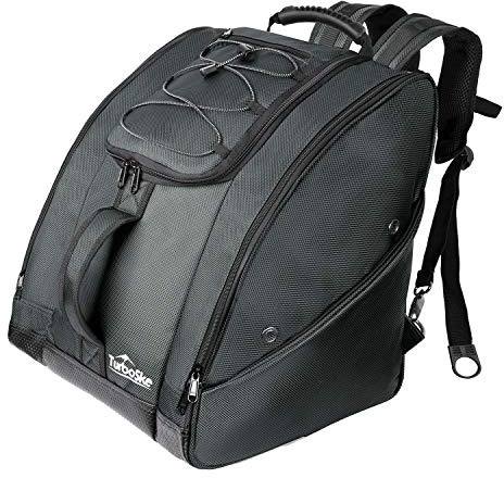 TurboSke Skischuhtasche - Snowboardschuhtasche für Skifahren und Snowboarden Reisegepäck, Aufbewahrung und Transport Helm, Brille, Handschuhe, Kleidung und anderes Zubehör (Grau)