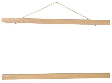 Omabeta Magnetisch Posterschiene Moderner eleganter magnetischer hölzerner Fotorahmen, praktischer tragbarer DIY Posteraufhänger für Home Office Coffee Shop(40cm)