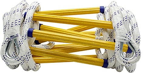 GEREP Strickleiter Feuerleiter Rettungsleiter,Sicherheitsleitern Seilleiter Fluchtseilleiter Feuerfeste Rettungsleiter Fluchtwegleiter/Als zeigen / 10m/32.8ft