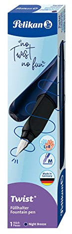 Pelikan 820127 Füllhalter Twist Night Breeze, M-Feder, 1 Stück in Faltschachtel