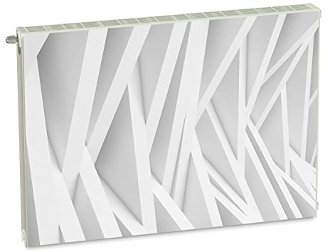 Magnet Heizkörperverkleidung Heizkörperabdeckung Weiss Abstrakt 80x60 cm Heizung Abdeckung Verkleidung Magnetische Abdeckmatte Kühlschrank aus Einem Flexiblen Magneten Digitaler Aufdruck