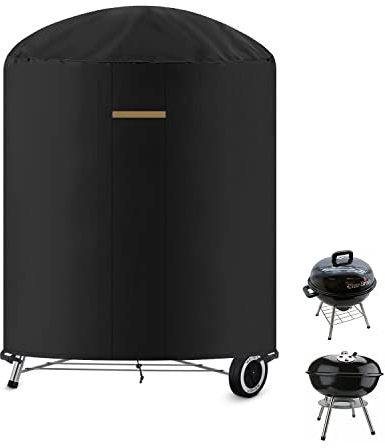 VANSHEIM Gas BBQ Cover - Kettle BBQ Cover, Waterproof, Small Round, Anti UV for George Foreman Grill, Weber Kettle, Severin PG 8541 Grill