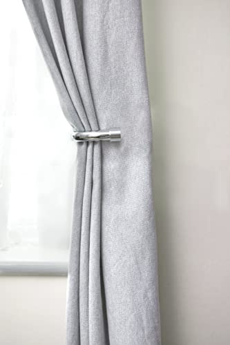 Emma Barclay, Full Stop - Pair of Holdaback Tiebacks with End Finials in Chrome - 20cm