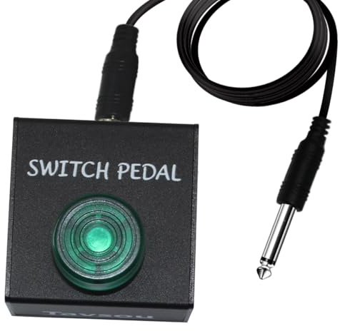Tavsou Tap Switch Pedal Für Gitarre Effekt Pedal Schalter mit TS Kabel (Latch Tap Switch)