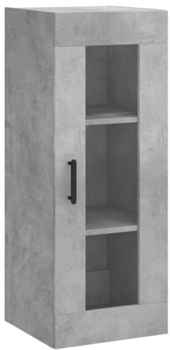 vidaXL Wall Mounted Cabinet Concrete Grey 34.5x34x90 cm