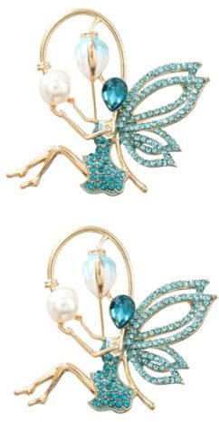 Gadpiparty 2 Stücke Mode Legierung Revers Brosche Frauen Fee Brosche Pin Legierung Brosche Decor